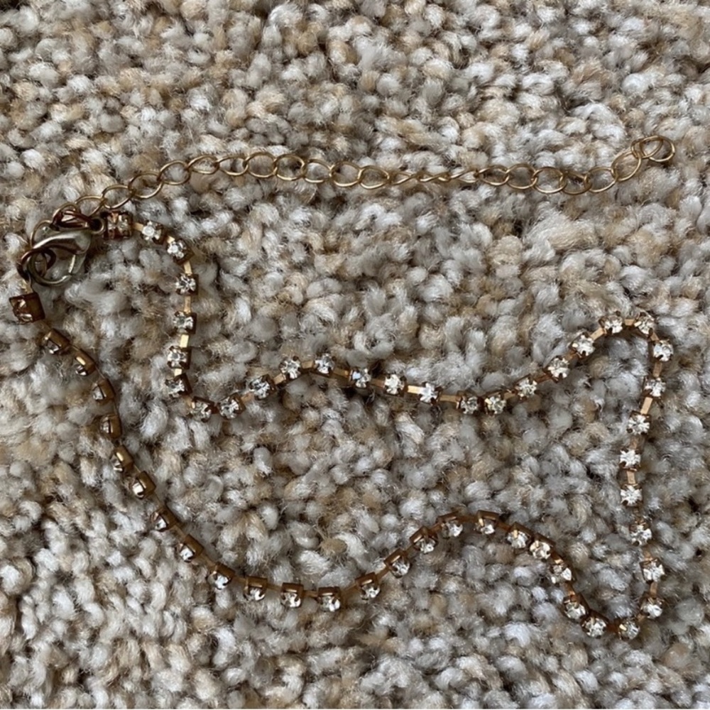 Crystal Triangle Rhinestone, Round Pearl, Crystal Cubic Rhinestone Necklaces (3) - Picture 13 of 15